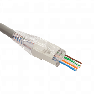 Коннектор RJ45 тип EZ, 8P8C, STP, Cat.5e, универсальный, покрытие 50 микрон,100 шт.